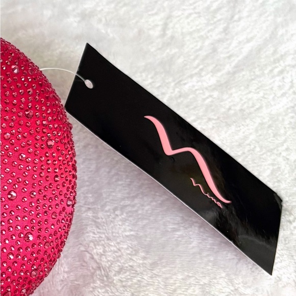 NINA Xio Fantasy Pink Glass Crystal Minaudiere Evening Clutch Handbag--NWT - Picture 4 of 15